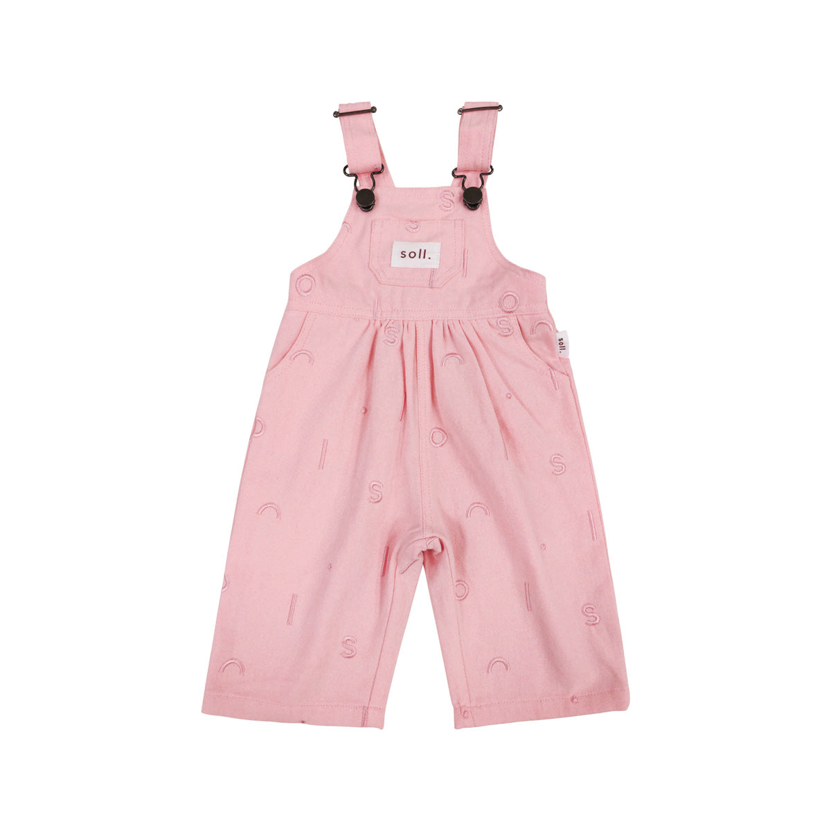 Woven Cotton Soll Overalls - Pink (PRE ORDER)