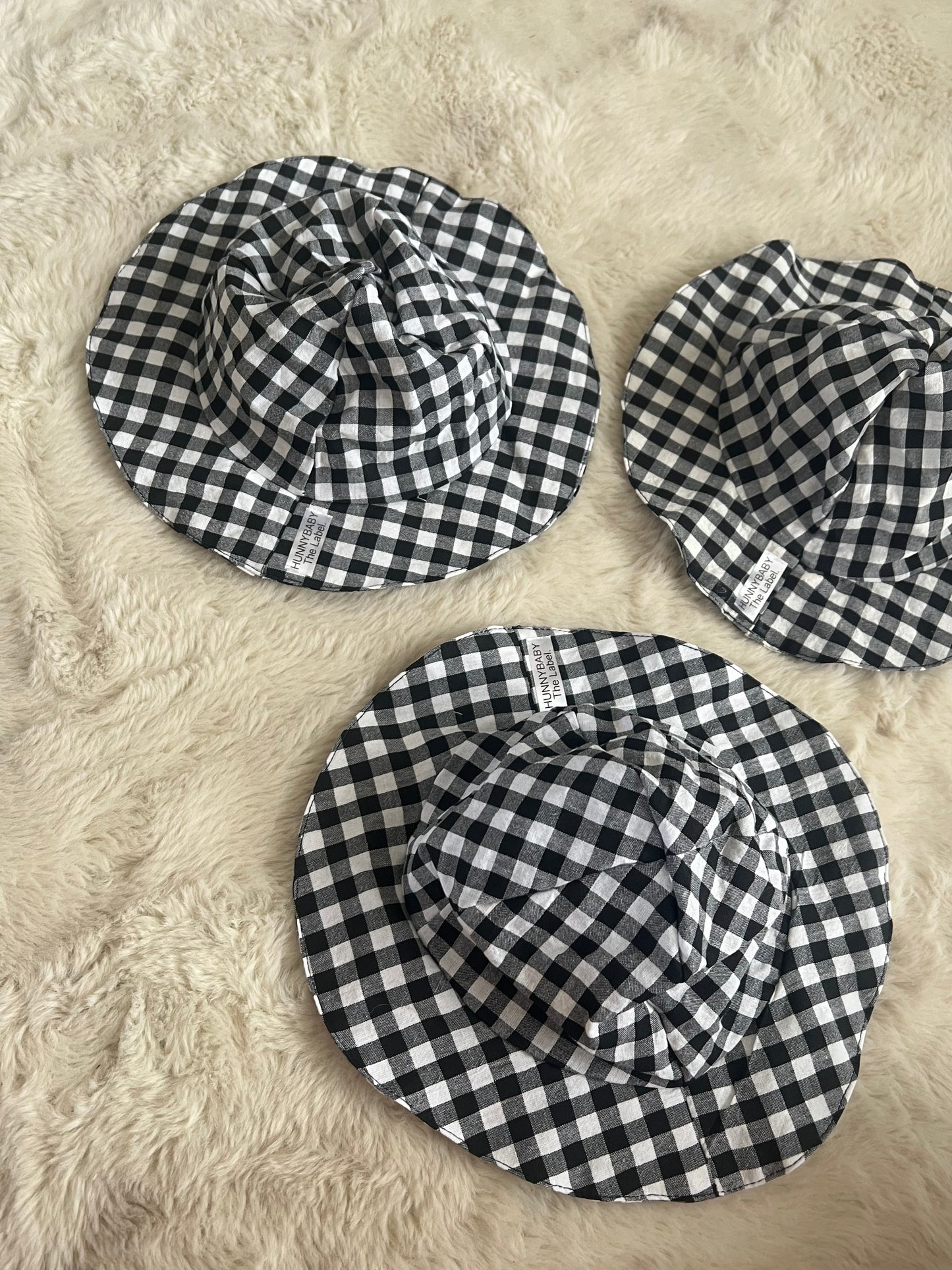 Black Gingham Hat (SAMPLES)